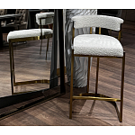 Стул барный букле бежевый с каркасом цвета матовое золото Tactility варинант исполнения - 6 | Loft Concept в Нижнем Новгороде