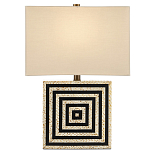 Настольная лампа с квадратным основанием и прямоугольным абажуром Neat Lines варинант исполнения - 3 | Loft Concept в Нижнем Новгороде