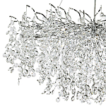 Линейная люстра с хрустальными подвесками на металлических ветках Fairytree Light Silver Linear Chandelier 18 варинант исполнения - 3 | Loft Concept в Нижнем Новгороде