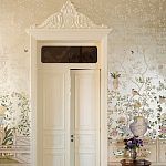 Обои ручная роспись Temple Newsam White Gold gilded silk варинант исполнения - 4 | Loft Concept в Нижнем Новгороде