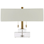 Настольная лампа прямоугольная на прозрачном основании Charm and Luxury варинант исполнения - 4 | Loft Concept в Нижнем Новгороде