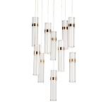 Люстра каскадная с прозрачными цилиндрическими плафонами Jenae Glass Tube Lighting варинант исполнения - 1 | Loft Concept в Нижнем Новгороде