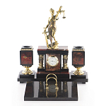 Настольный письменный набор из яшмы с часами в подарочной упаковке Manager Organizer варинант исполнения - 1 | Loft Concept в Нижнем Новгороде