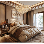 Люстра каскадная с подвесками в форме колец Galaxy of Light варинант исполнения - 9 | Loft Concept в Нижнем Новгороде