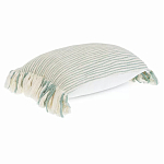 Чехол на подушку мятного цвета с бахромой и объемным узором Ethnic mix варинант исполнения - 1 | Loft Concept в Нижнем Новгороде