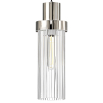 Подвесной светильник с стеклянным ребристым цилиндрическим плафоном Steps варинант исполнения - 3 | Loft Concept в Нижнем Новгороде