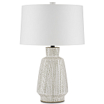 Настольная лампа с корпусом в форме вазы и белым абажуром Lots of Strokes варинант исполнения - 3 | Loft Concept в Нижнем Новгороде