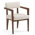 Кресло обеденное Alcove White Boucle из массива ореха варинант исполнения - 1 | Loft Concept в Нижнем Новгороде