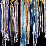 Люстра на подвесе с каркасом из металла и цветными подвесками из стекла Droplet Chandelier варинант исполнения - 2 | Loft Concept в Нижнем Новгороде