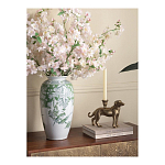 Ваза высокая с зелеными цветочными и птичьими мотивами Vase Inspired by Nature варинант исполнения - 3 | Loft Concept в Нижнем Новгороде