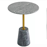 Кофейный столик круглый из мрамора серый Reliable Foundation варинант исполнения - 2 | Loft Concept в Нижнем Новгороде