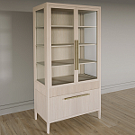 Витрина Primo со стеклянными фасадами и буфетом шпон Светлый дуб варинант исполнения - 3 | Loft Concept в Нижнем Новгороде