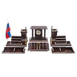 Настольный письменный набор из природного камня обсидиана с декором в виде Коня Team leader варинант исполнения - 2 | Loft Concept в Нижнем Новгороде