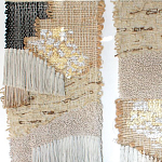 Триптих Геометрический гобелен бежевый Figurative Beige Wall Hangings варинант исполнения - 3 | Loft Concept в Нижнем Новгороде