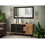 Зеркало настенное прямоугольное цвета угольный камень Stone Effect варинант исполнения - 2 | Loft Concept в Нижнем Новгороде