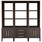 Модульный стеллаж Primo из трех составных элементов Темный орех варинант исполнения - 1 | Loft Concept в Нижнем Новгороде