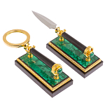 Настольный письменный набор из малахита с декором в виде лошади Leader Organizer варинант исполнения - 6 | Loft Concept в Нижнем Новгороде