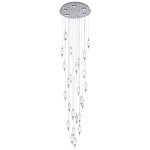 Большая каскадная люстра с хрустальными подвесками Esme Drops Crystal Chrome Cascade Chandelier 25 варинант исполнения - 1 | Loft Concept в Нижнем Новгороде