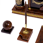 Настольный письменный набор с часами из природного камня обсидиана Royal Set варинант исполнения - 5 | Loft Concept в Нижнем Новгороде