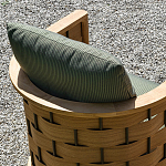 Дизайнерское уличное кресло из массива дерева с плетеной спинкой PALINFRASCA Armchair варинант исполнения - 4 | Loft Concept в Нижнем Новгороде