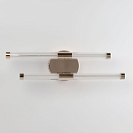 Бра с круглым основанием золотого цвета и двумя вертикальными плафонами Hex Scaffold варинант исполнения - 3 | Loft Concept в Нижнем Новгороде