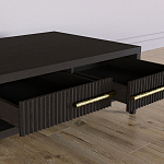 Кофейный стол Primo с двумя ящиками Темный орех варинант исполнения - 6 | Loft Concept в Нижнем Новгороде