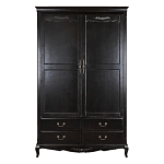 Шкаф черный с 4-мя ящиками и 2-мя дверцами в стиле Прованс Vintage варинант исполнения - 1 | Loft Concept в Нижнем Новгороде