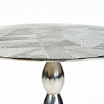 Кофейный столик с рельефной столешницей из металла Aplika Silver варинант исполнения - 4 | Loft Concept в Нижнем Новгороде