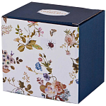 Кружка синяя из фарфора с рисунком цветов 400 мл Garden Whisper Porcelain Set  варинант исполнения - 2 | Loft Concept в Нижнем Новгороде