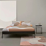 Ковер из хлопка с абстрактным принтом бежевого цвета Elysian Flow Blush варинант исполнения - 5 | Loft Concept в Нижнем Новгороде