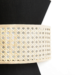 Бра с плетеным декором из ротанга Bonnie Wicker Black Wall Lamp варинант исполнения - 3 | Loft Concept в Нижнем Новгороде