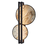 Бра из двух каменных дисков в металлической раме Constellation варинант исполнения - 1 | Loft Concept в Нижнем Новгороде