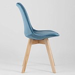 Стул с мягким велюровым сиденьем Arvika Blue варинант исполнения - 2 | Loft Concept в Нижнем Новгороде