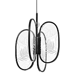 Люстра с гравировкой на акриловых плафонах Gravyura Black D 33 см варинант исполнения - 1 | Loft Concept в Нижнем Новгороде