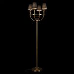 Торшер с металлическим основанием бронзового цвета с черными конусовидными абажурами Dignity варинант исполнения - 2 | Loft Concept в Нижнем Новгороде