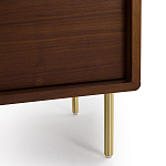 ТВ-тумба из ореха с плетеным декором Eland Wooden Wicker TV Stand варинант исполнения - 5 | Loft Concept в Нижнем Новгороде