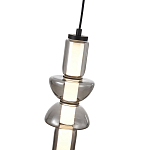 Подвесной светильник из дымчатого стекла цилиндрической формы с чёрным металлическим основанием Hiding secrets варинант исполнения - 6 | Loft Concept в Нижнем Новгороде