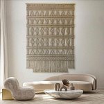 Панно на стену плетеное Макраме бежевый цвет  варинант исполнения - 10 | Loft Concept в Нижнем Новгороде