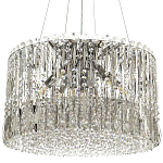 Круглая люстра с металлическими и хрустальными подвесками Bonnay Crystal Chrome Chandelier варинант исполнения - 3 | Loft Concept в Нижнем Новгороде