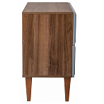 Тумба прикроватная серая из массива бука с 2-мя ящиками Wenge Light варинант исполнения - 3 | Loft Concept в Нижнем Новгороде