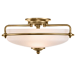 Потолочный светильник со стеклянным плафоном на изогнутых кронштейнах Quoizel  варинант исполнения - 11 | Loft Concept в Нижнем Новгороде