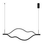 Подвесной светильник волнообразный изогнутый черного цвета 4000К Spiral Lighting варинант исполнения - 3 | Loft Concept в Нижнем Новгороде