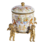 Шкатулка на ангелах из фарфора с бронзовыми элементам Eden Garden варинант исполнения - 1 | Loft Concept в Нижнем Новгороде