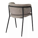 Стул полукруглый с каркасом из металла и мягким сиденьем и спинкой Soft Chenille варинант исполнения - 1 | Loft Concept в Нижнем Новгороде