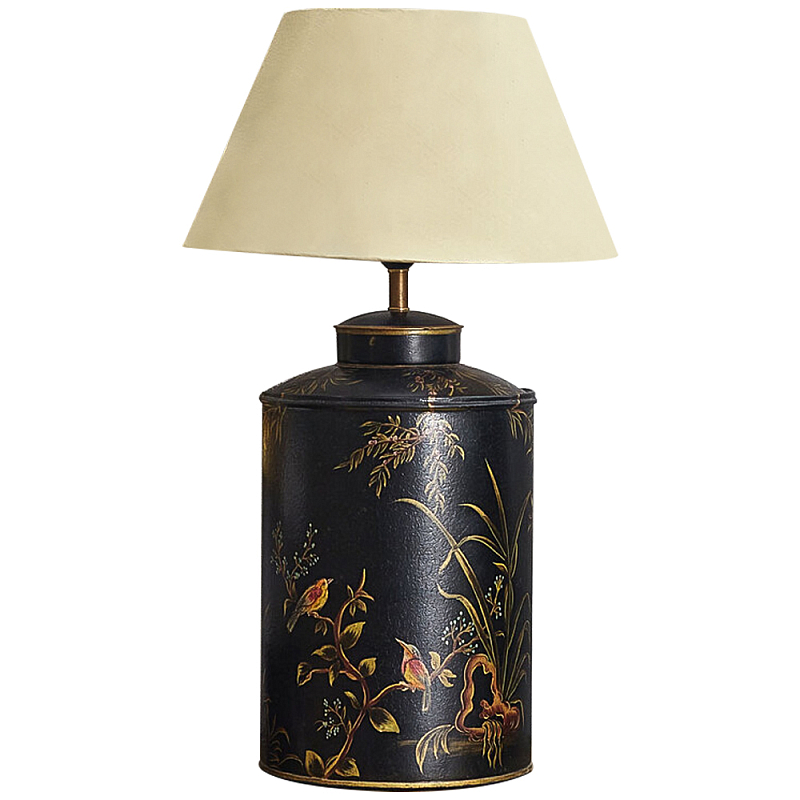 Настольная лампа Шинуазри с абажуром Garden Chinoiserie Collection Table Lamp Бежевый Черный Мульти Настольная лампа Шинуазри с абажуром Garden Chinoiserie Collection Table Lamp Бежевый Черный Мульти в Нижнем Новгороде | Loft Concept