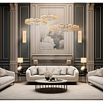 Люстра из 3-х колец с текстурной огранкой Reflection of Reality варинант исполнения - 3 | Loft Concept в Нижнем Новгороде