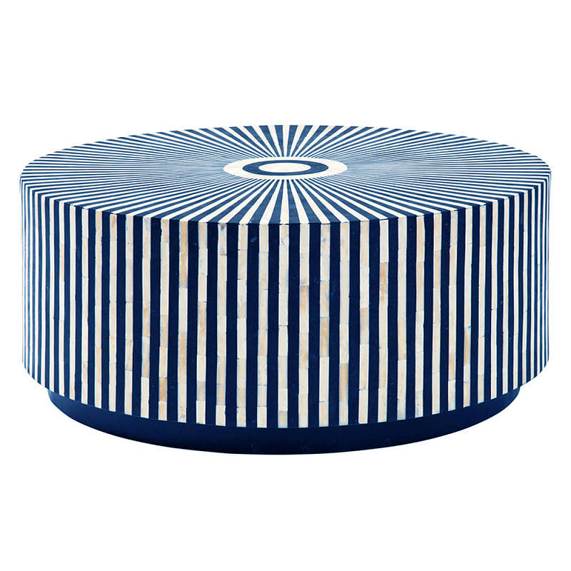 Стол журнальный Mandika Bone Inlay Coffee Table blue Синий Голубой в Нижнем Новгороде | Loft Concept 