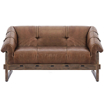 Двухместный диван Duncan винтажная коричневая кожа варинант исполнения - 1 | Loft Concept в Нижнем Новгороде