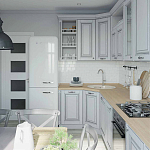 Угловая кухня в стиле Прованс из массива дерева Colombe Provence Kitchen Set варинант исполнения - 2 | Loft Concept в Нижнем Новгороде