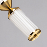 Подвесной светильник с двумя белыми рифлеными цилиндрическими плафонами Golden Swirl варинант исполнения - 6 | Loft Concept в Нижнем Новгороде